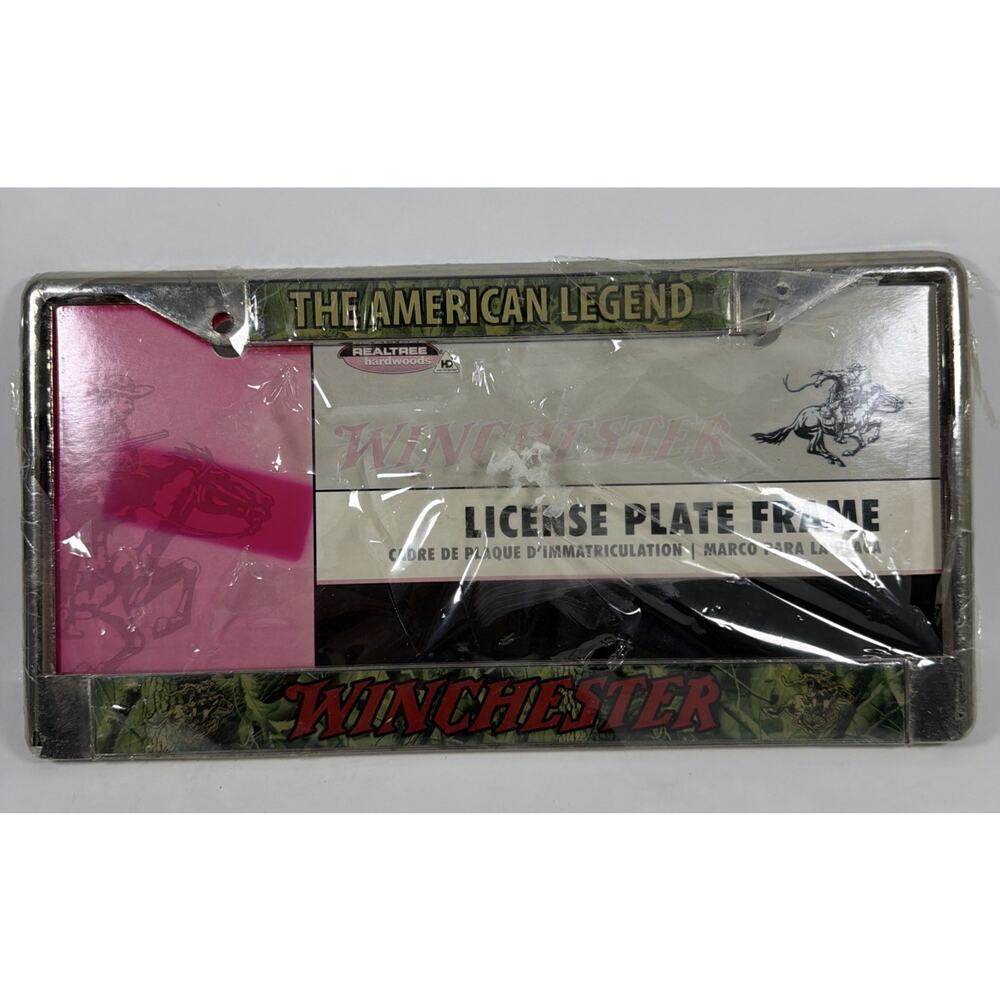 Vtg Winchester License Plate Frame - The American Legend - SPG - New